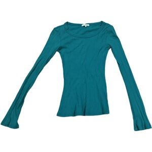 James Perse Teal Long Sleeve Top